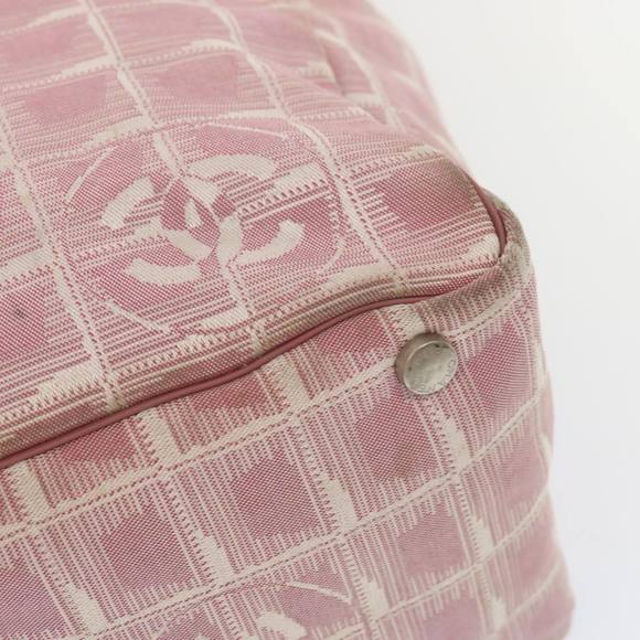 CHANEL New Travel Line Tote Bag Nylon Pink CC Auth ti1605 - Picture 16 of 16